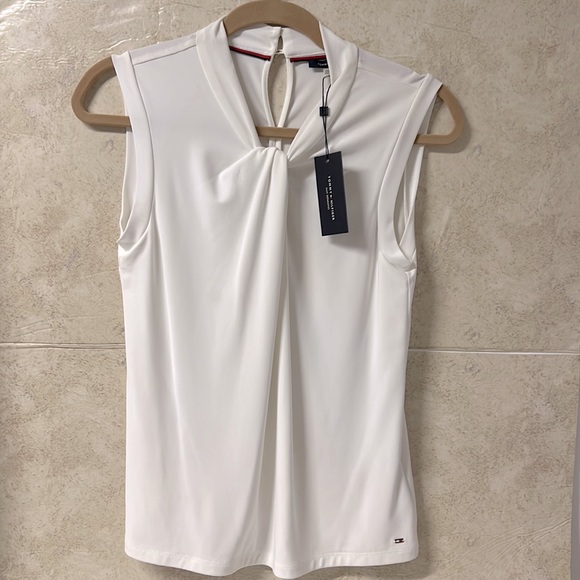 TOMMY HILFIGER KNOT - NECK TOP BRAND NEW - NWT - Picture 3 of 8